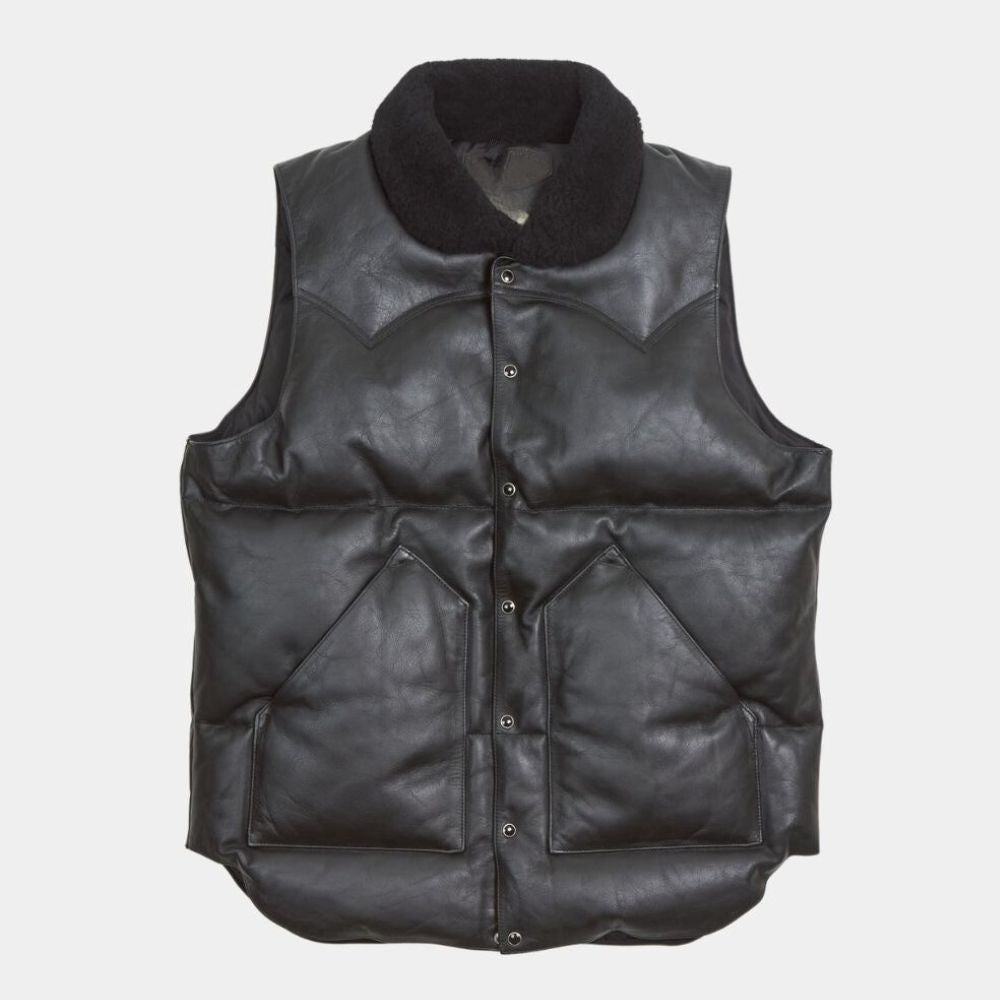 Mens Sherpuff Black Puffer Vest