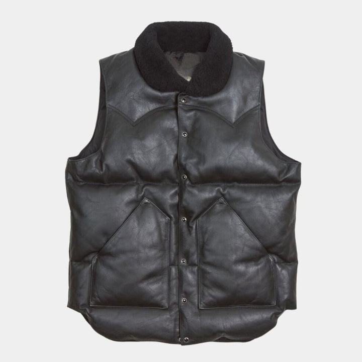 Mens Sherpuff Black Puffer Vest