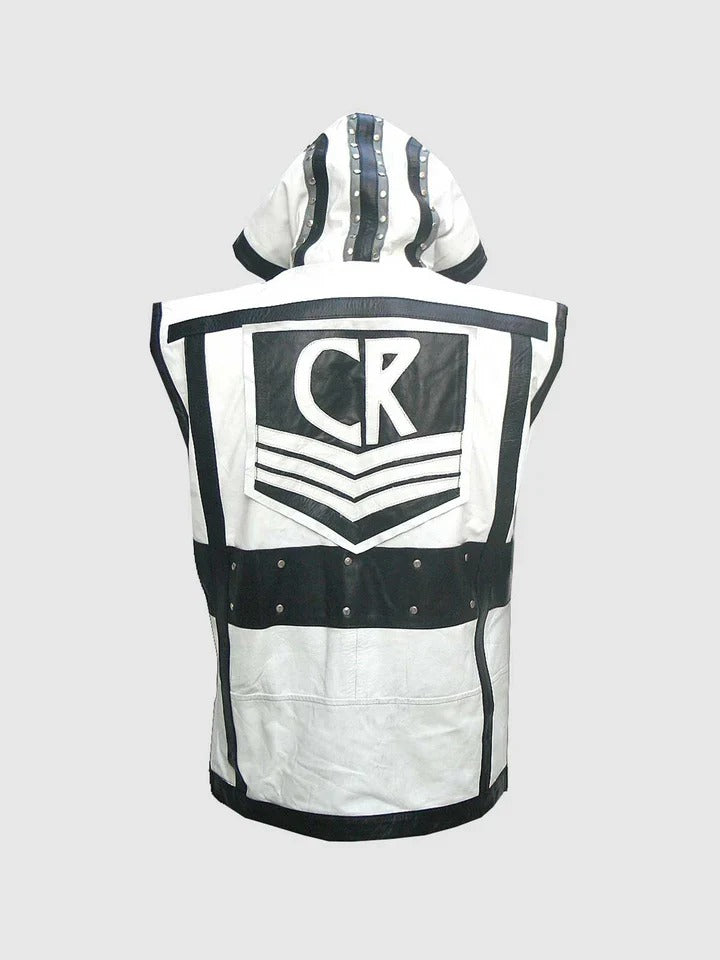 Black & White Leather Vest