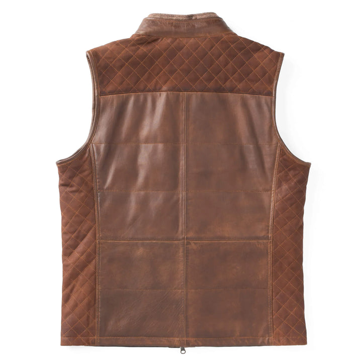 Vintage Mens Brown Leather Vest