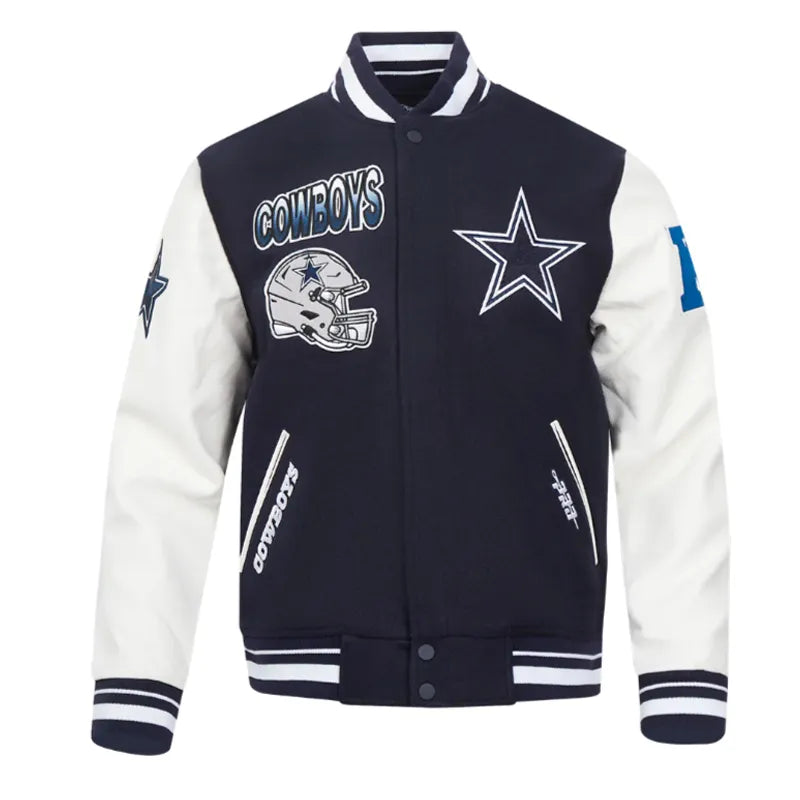 Dallas Cowboys Turn It Up Classic Rib Varsity Jacket