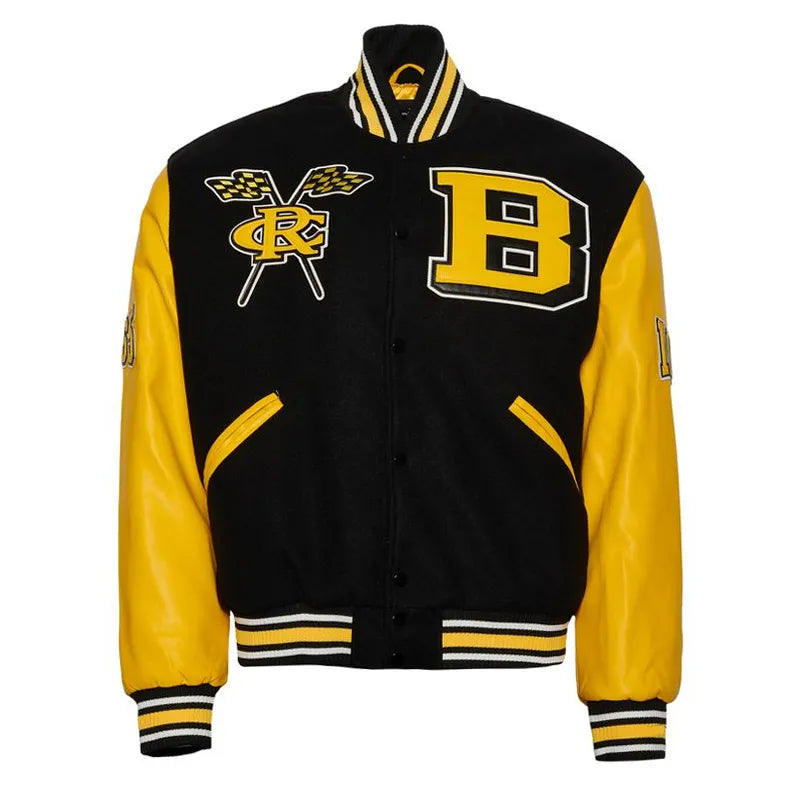 Bowie State University Black and Gold Varsity Jacket