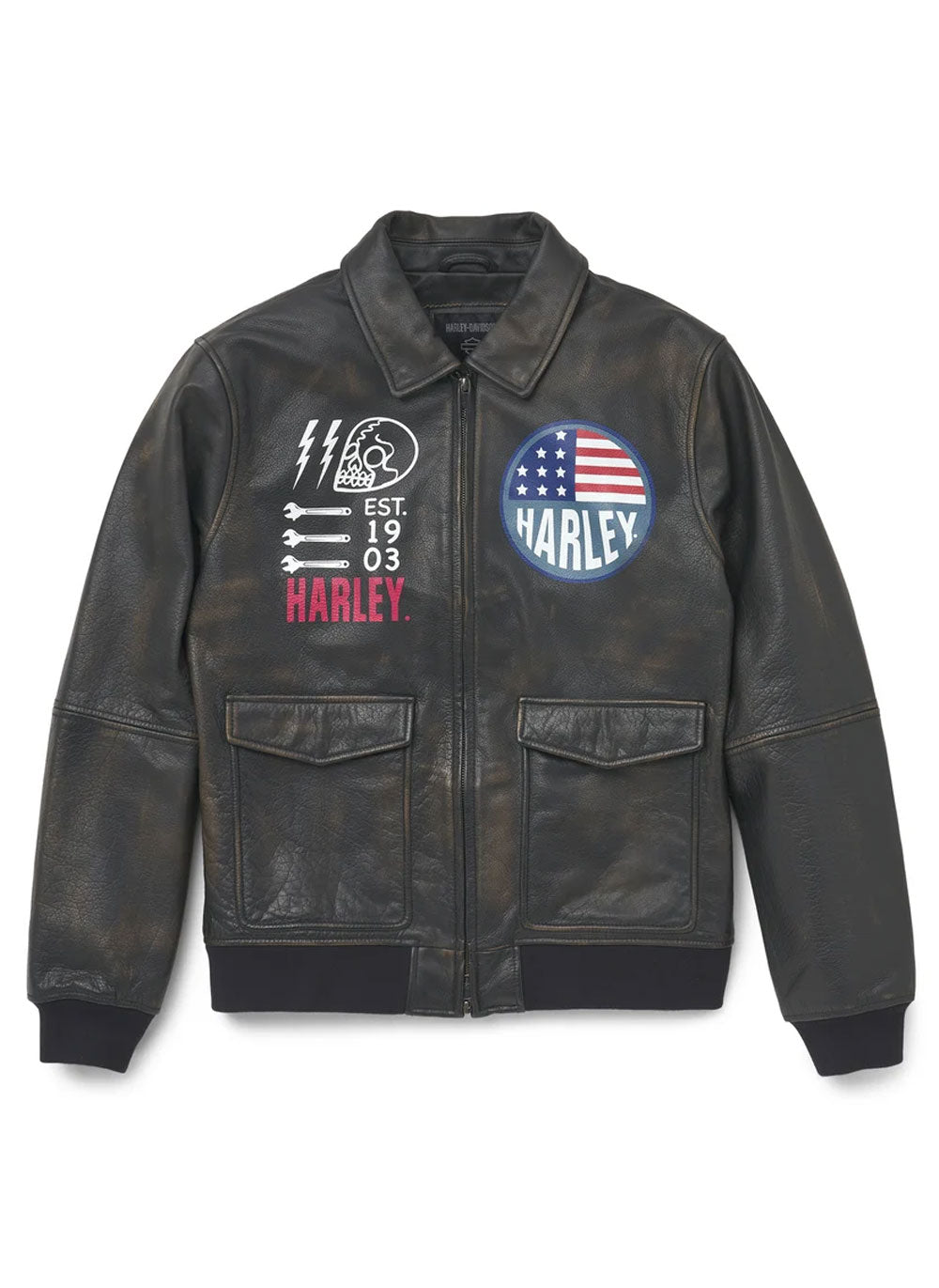 Men's Archer Bomber Leather Jacket