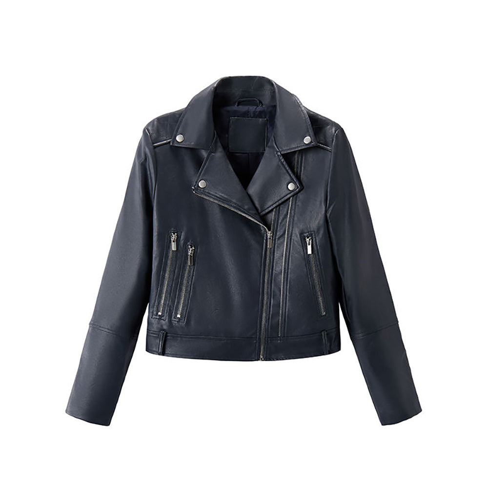 Black Fashion Leather Jacket for Women