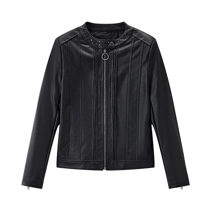 Black Fashion Leather Jacket for Women