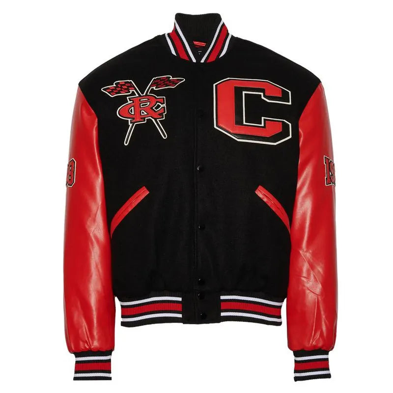 Clark Atlanta University Black and Red Varsity Jacket
