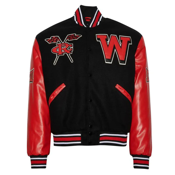 Winston Salem State University Black and Red Varsity Jacket