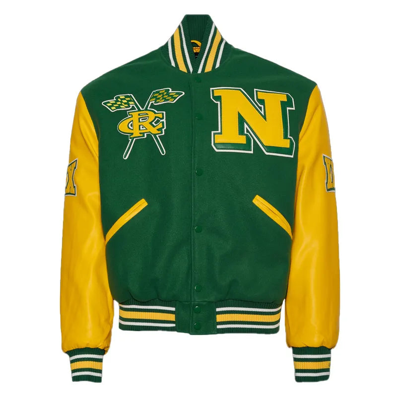 Norfolk State University Green and Gold Varsity Jacket