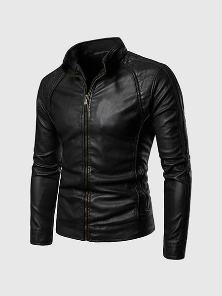 High Collar Black Jacket