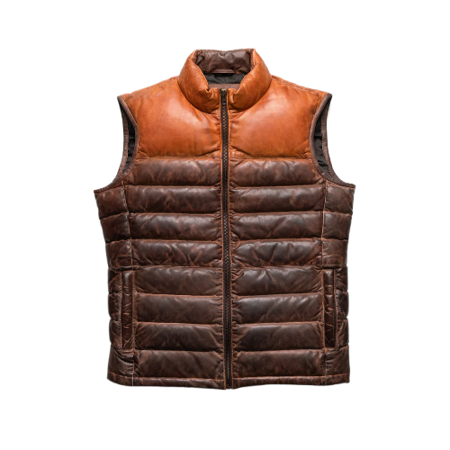 Men’s Bridger Leather Down Puffer Vest