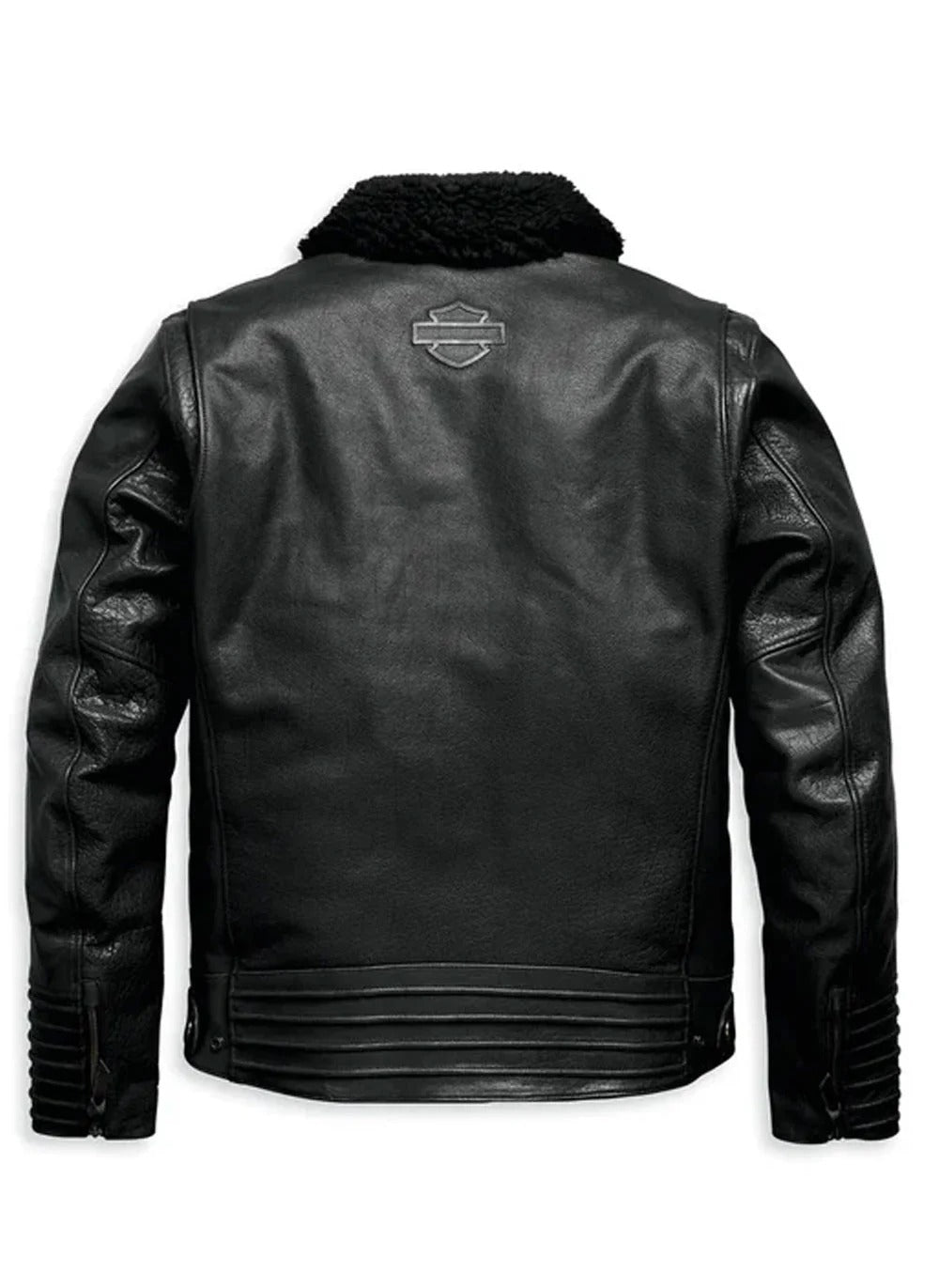 Men's Maverick Leather Biker Jacket - Black4