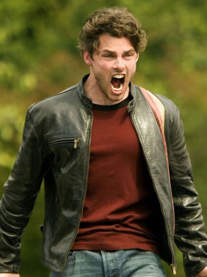 Leather Jacket with Stripes