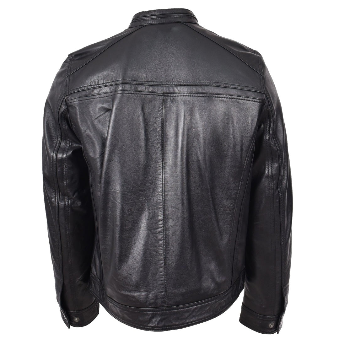 Mens Leather Biker Jacket Motorsport Logos Bobby Red