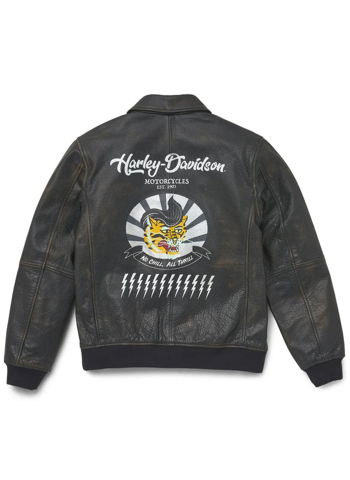 Men's Archer Bomber Leather Jacket