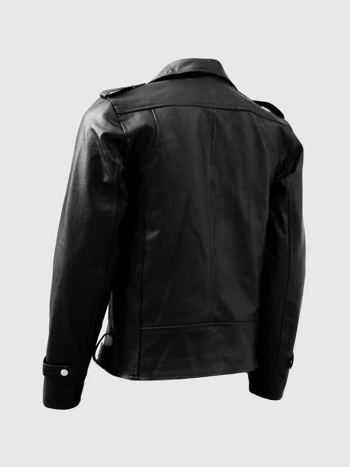 Black Leather Moto Jacket