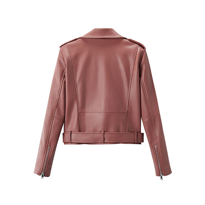 Brown Fashion Leather Jacket for Women