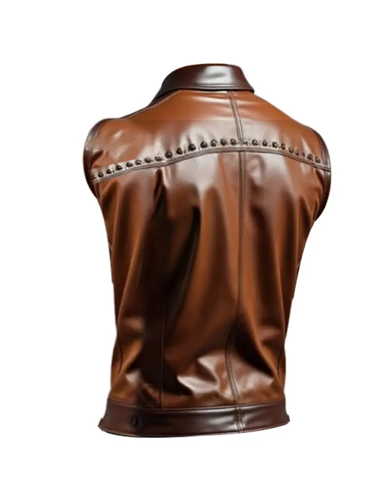 Men’s Classic Brown Leather Vest