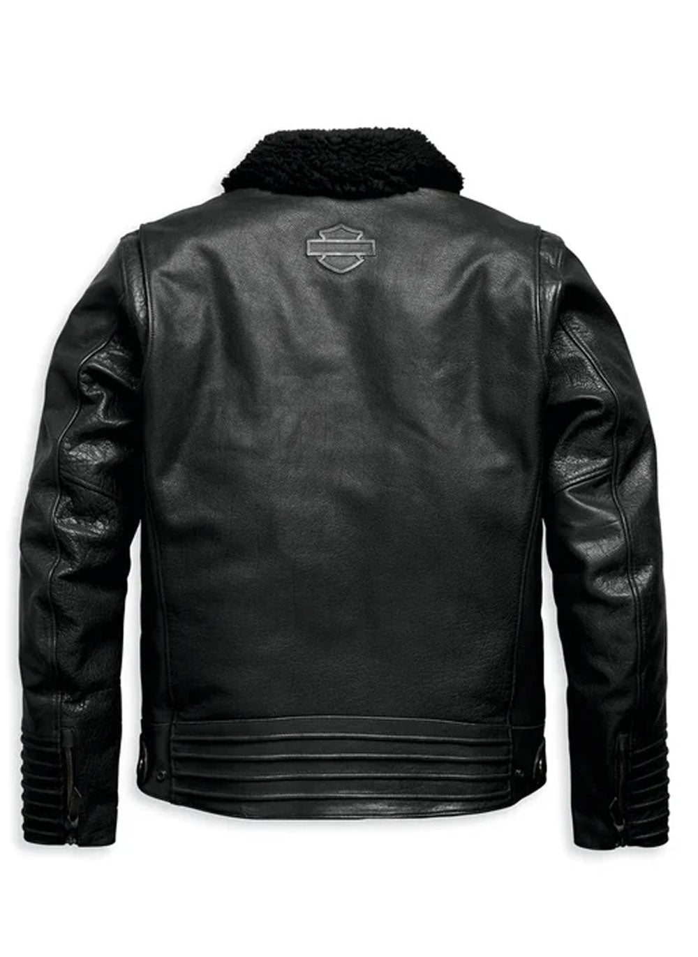Men's Maverick Leather Biker Jacket - Black