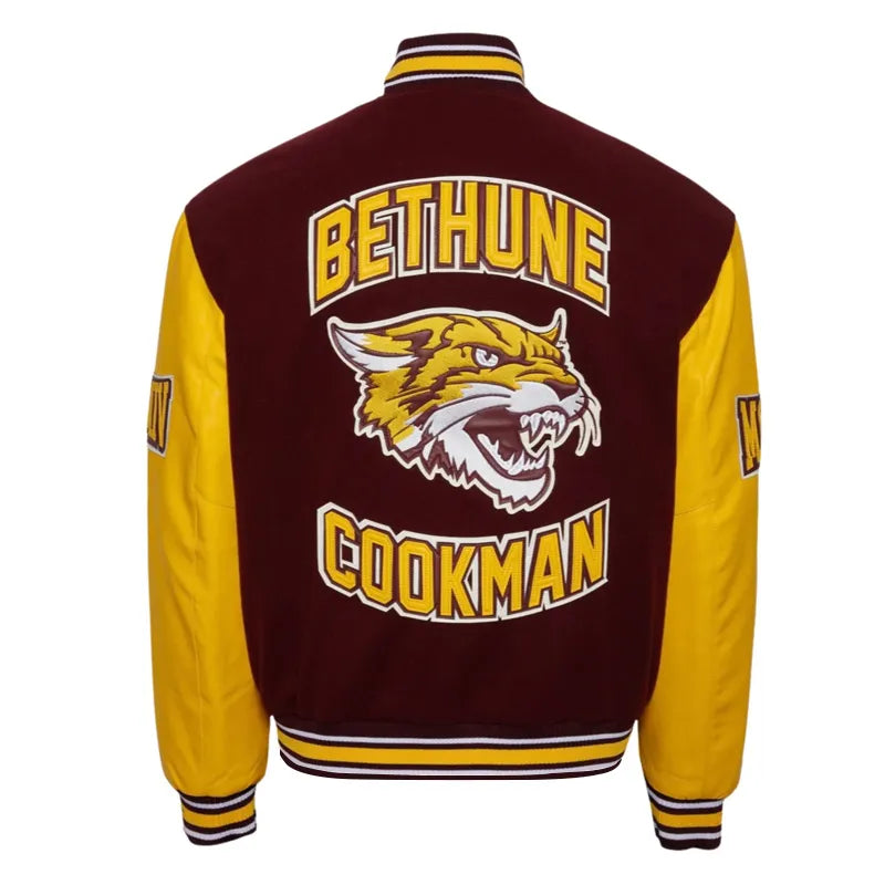 Bethune Cookman University Maroon and Gold Varsity Jacket