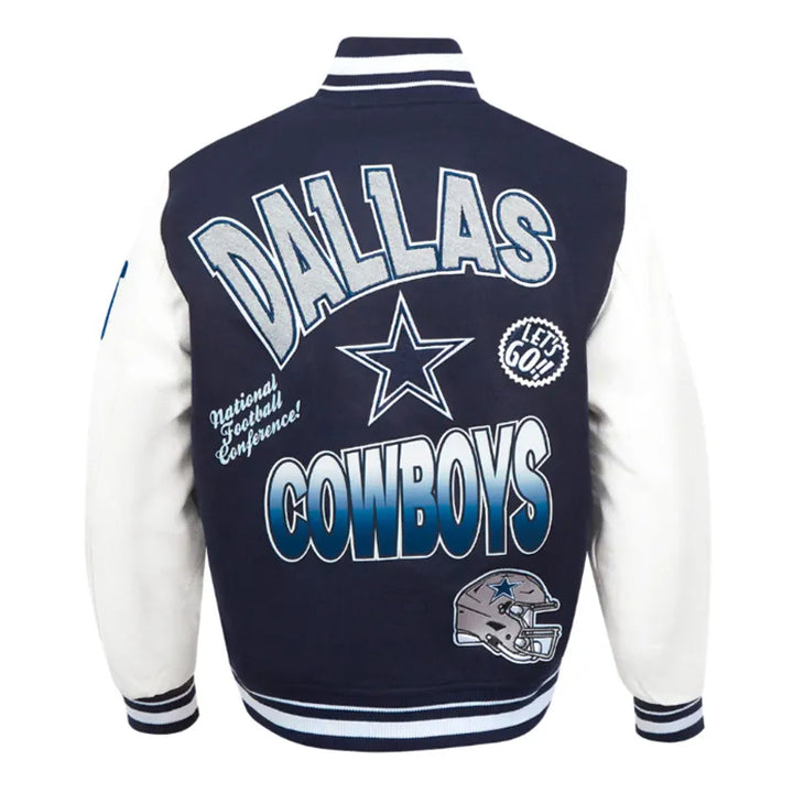 Dallas Cowboys Turn It Up Classic Rib Varsity Jacket