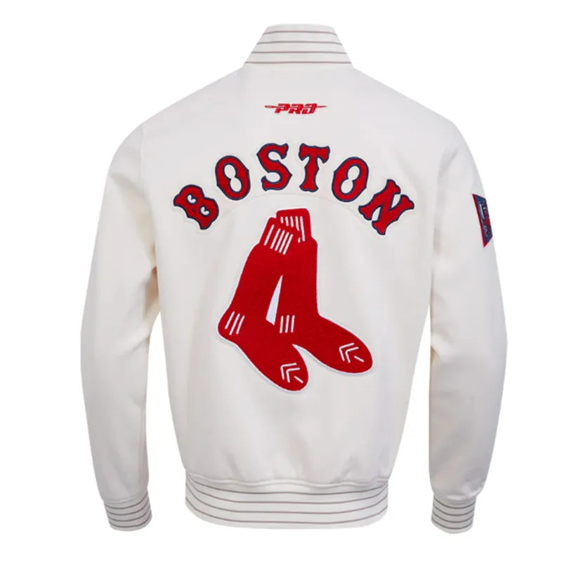 Boston Red Sox Logo Game Day Eggshell Jacket