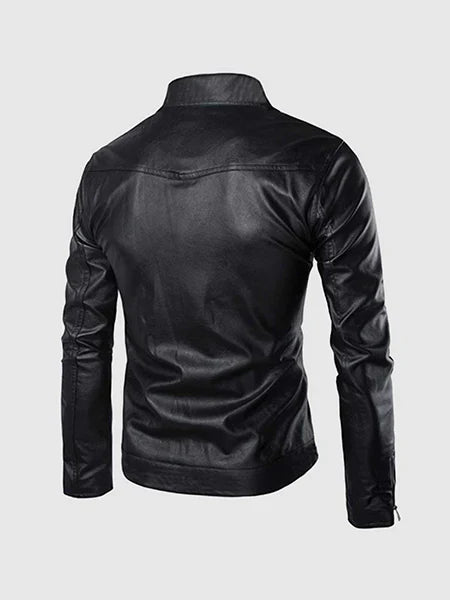 High Collar Black Jacket
