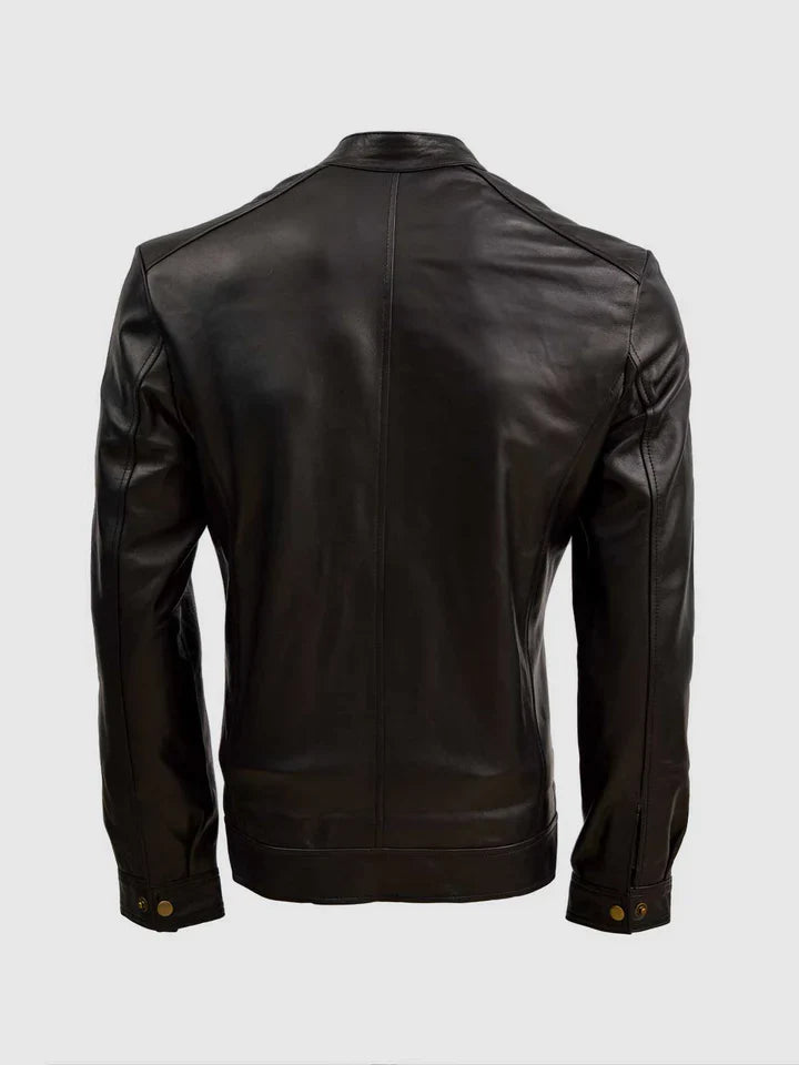 Cafe Racer Leather Jacket