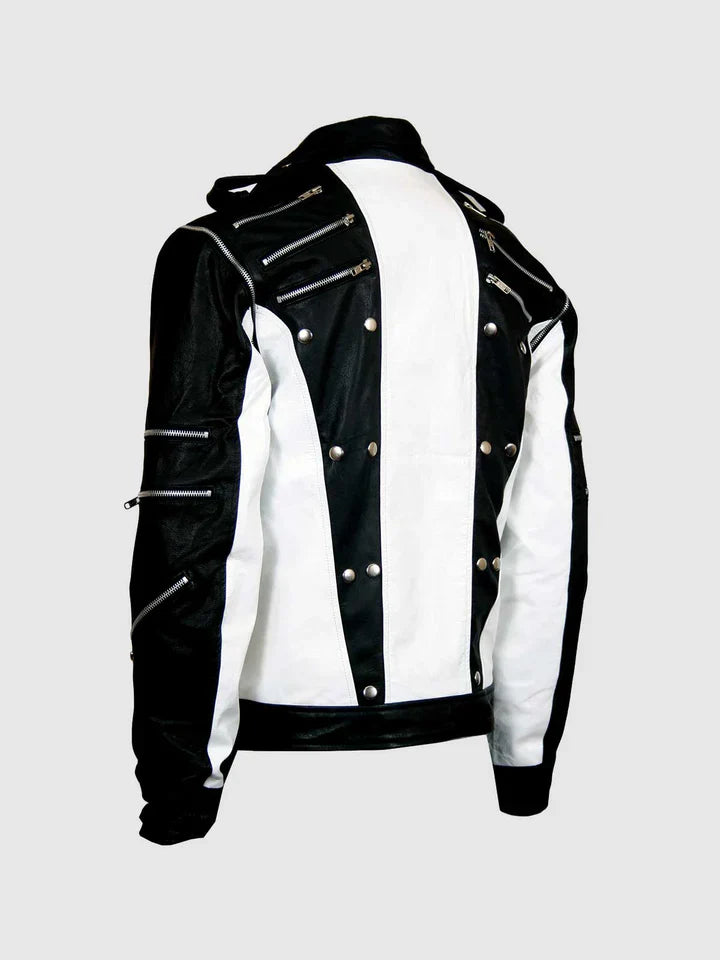 Black & White Leather Jacket