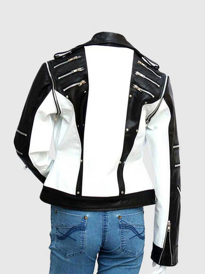 Black & White Leather Jacket