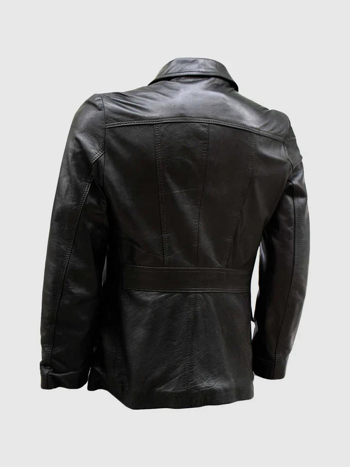 Black Biker Leather Jacket