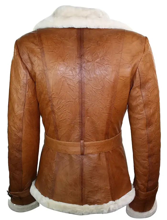 Rachael Aviator Double Breasted Leather Jacket
