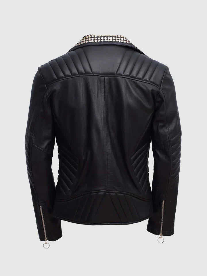 Classic Spiked Leather Jacket
