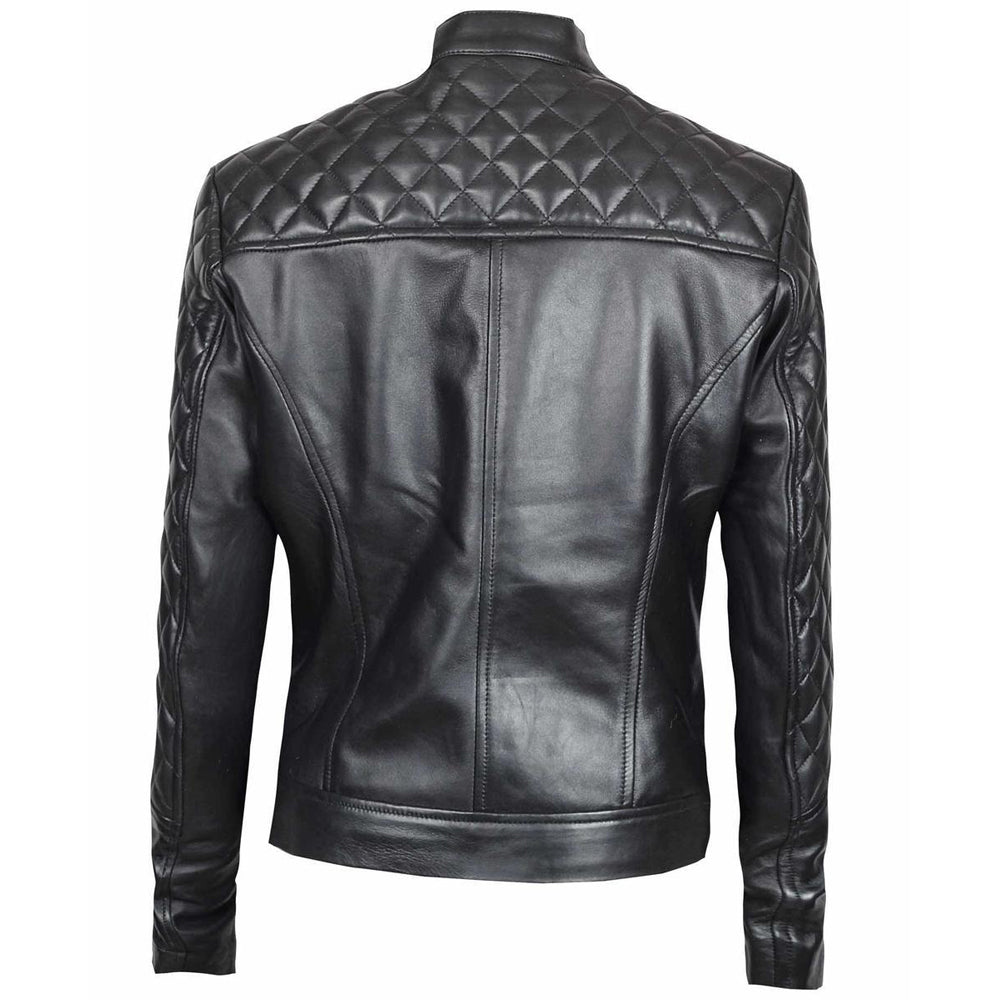 Premium Stylish Black Biker Fashion Leather Jacket for Women