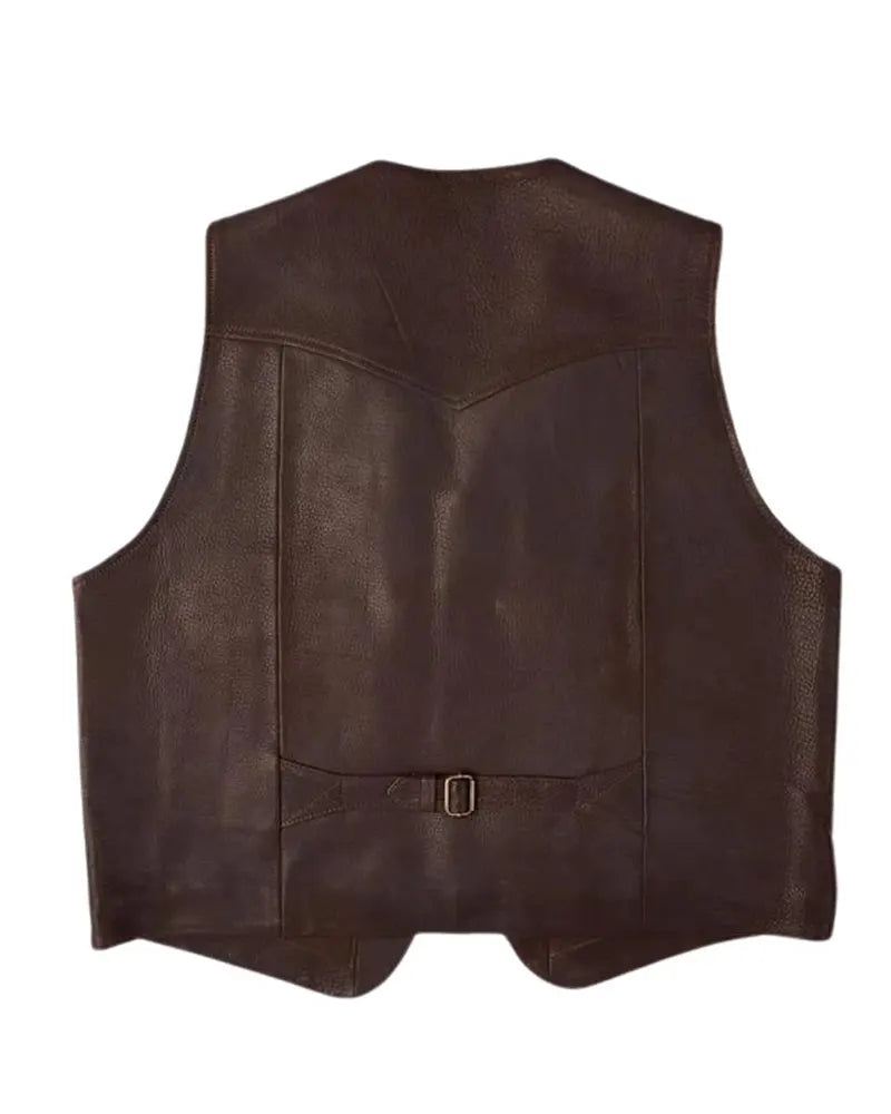 Men’s Western Style Brown Leather Vest