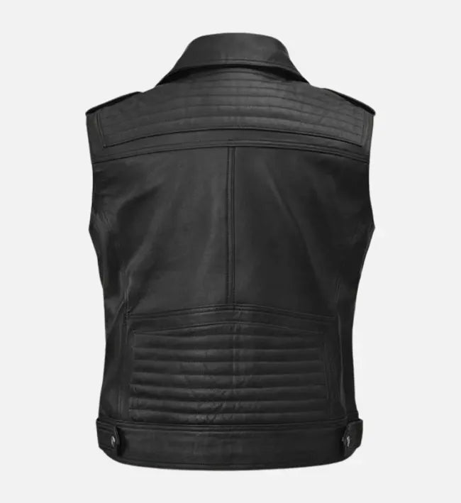 Men’s Road Sovereign Black Leather Vest