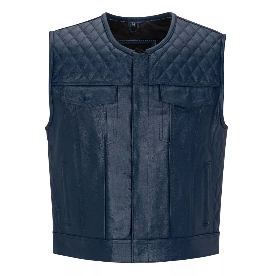 Premium Sheepskin Leather Vest – Lightweight Comfort, Biker Edge
