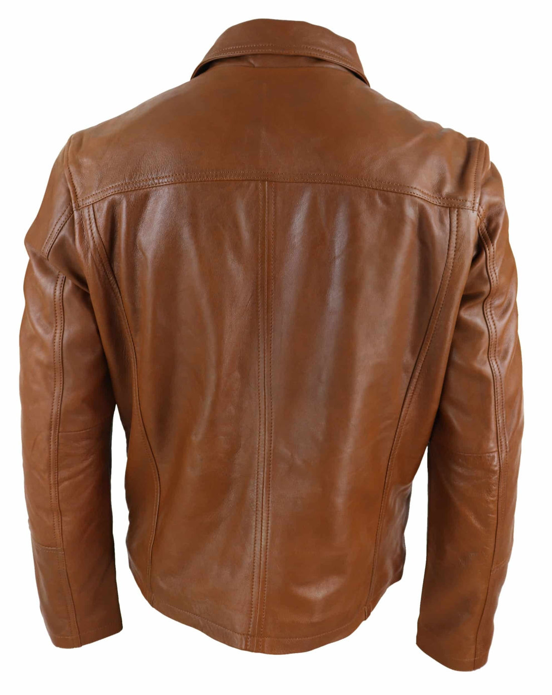 Real Leather Soft Nappab Tan Mens Jacket
