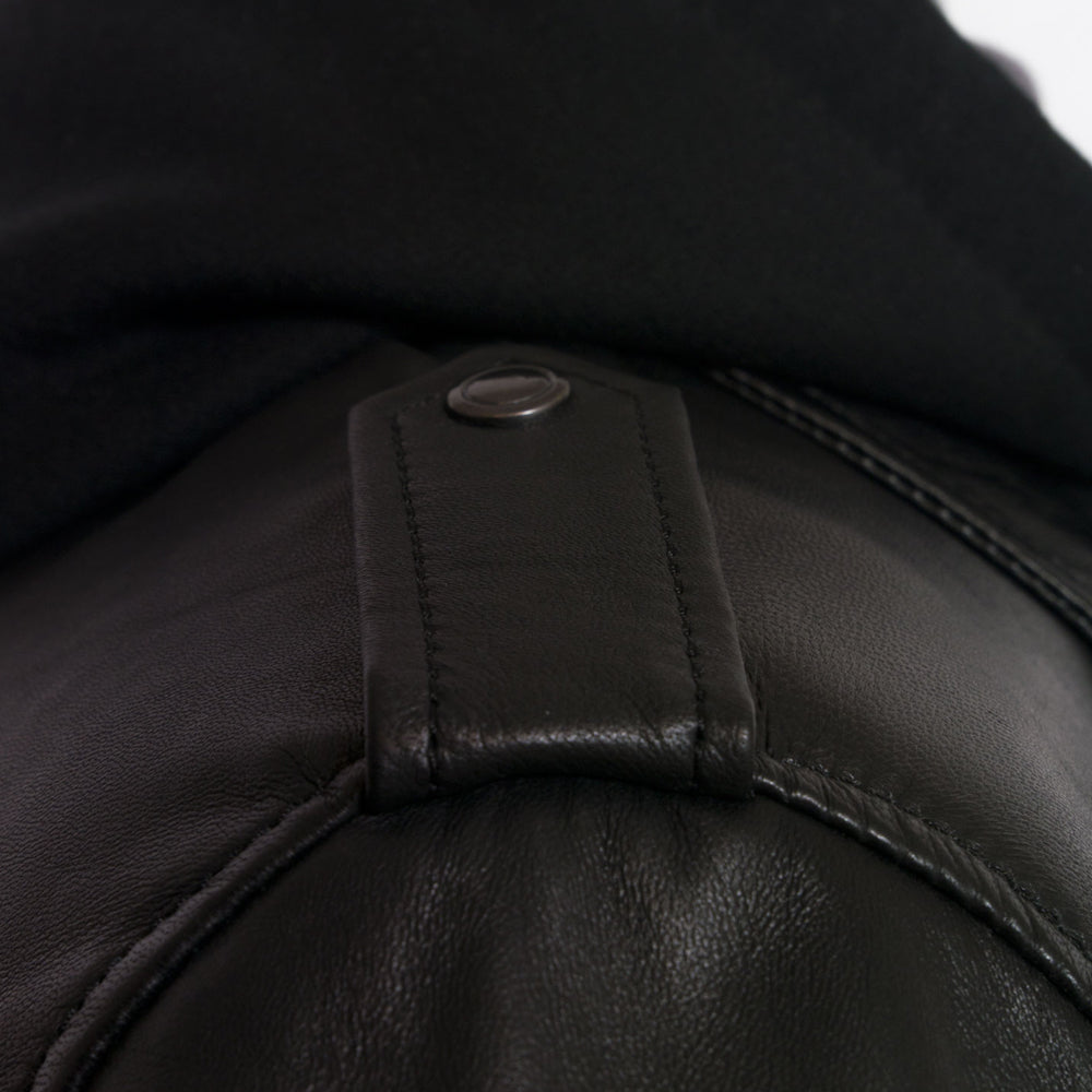 Premium Stylish Black Hoodie Fashion Leather Jacket for Men