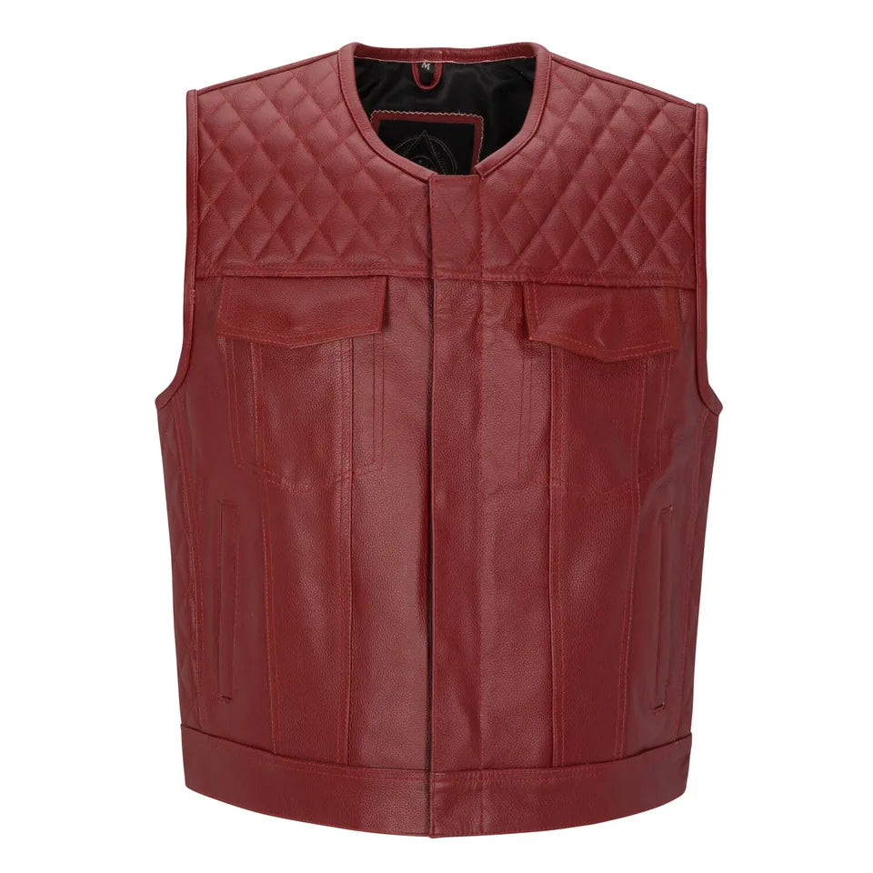 Custom Fit Leather Biker Vest | Kaida Leathers