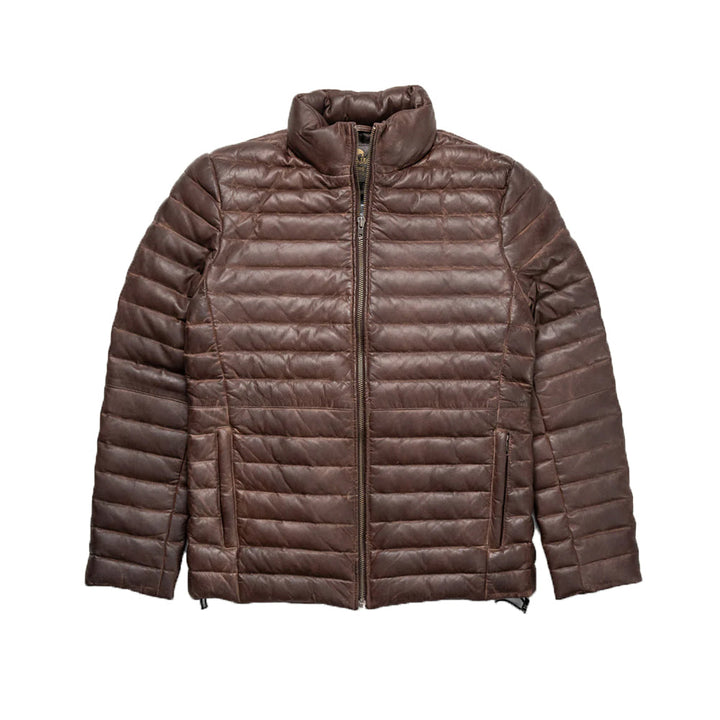 Classic Brown A2 Leather Down Jacket