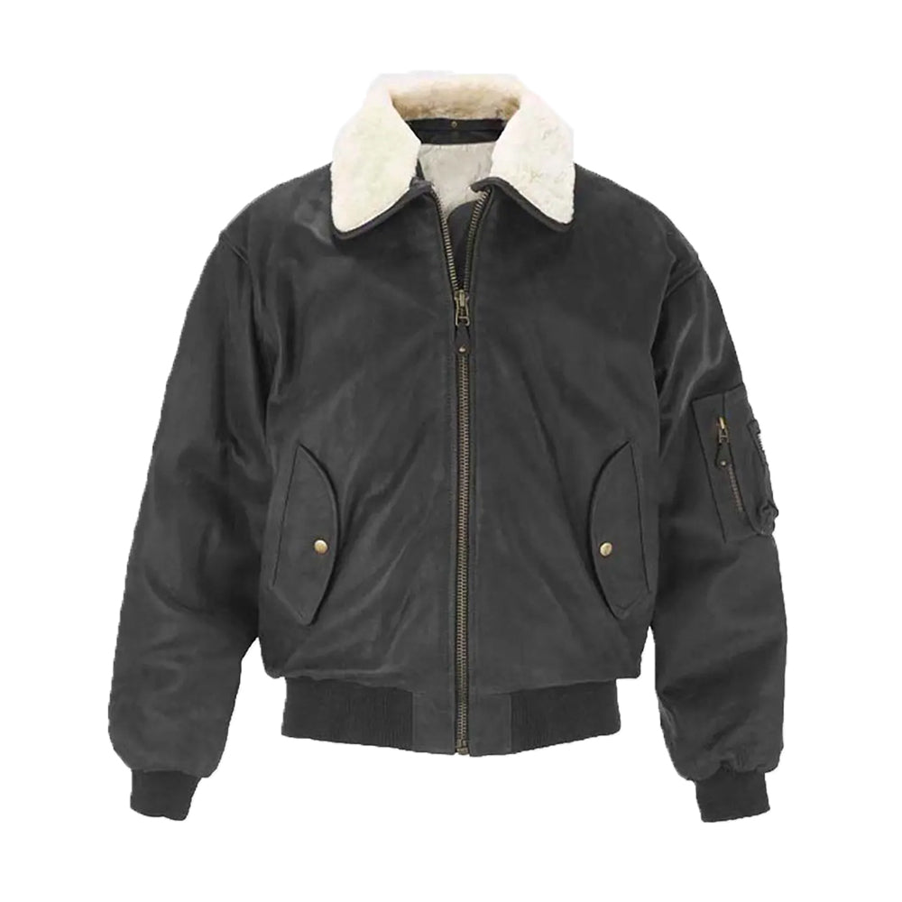 Kurt Men’s Black Bomber Leather Jacket