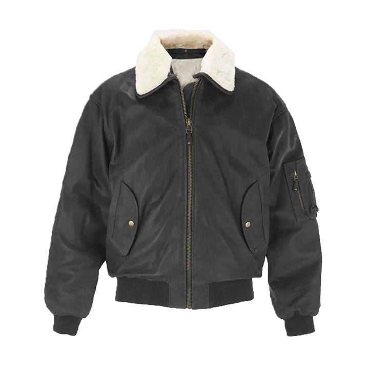 Kurt Men’s Black Bomber Leather Jacket