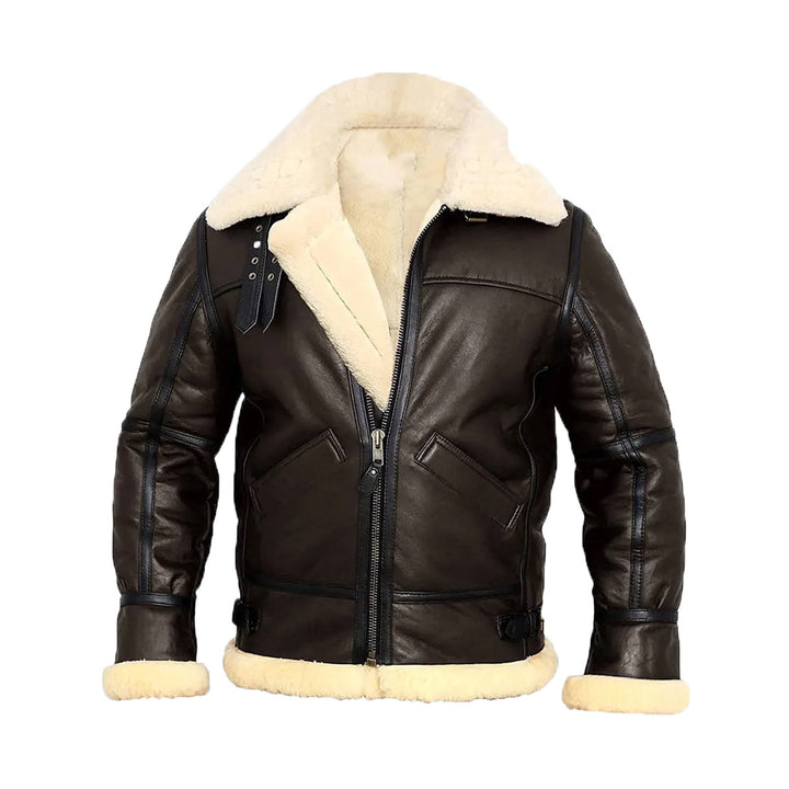 Luz B-3 Shearling Brown Leather Aviator Jacket