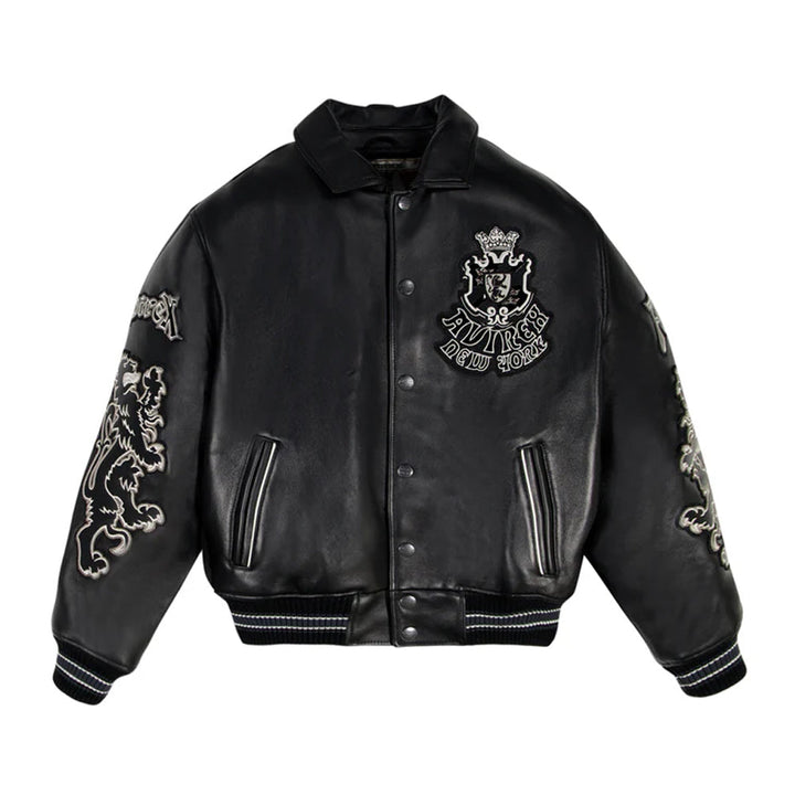 MENS CLASSIC BLACK GUTHAM LEATHER ICON JACKET