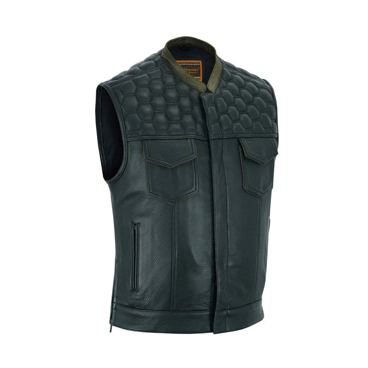 Men’s Classic Leather Motorcycle Vest