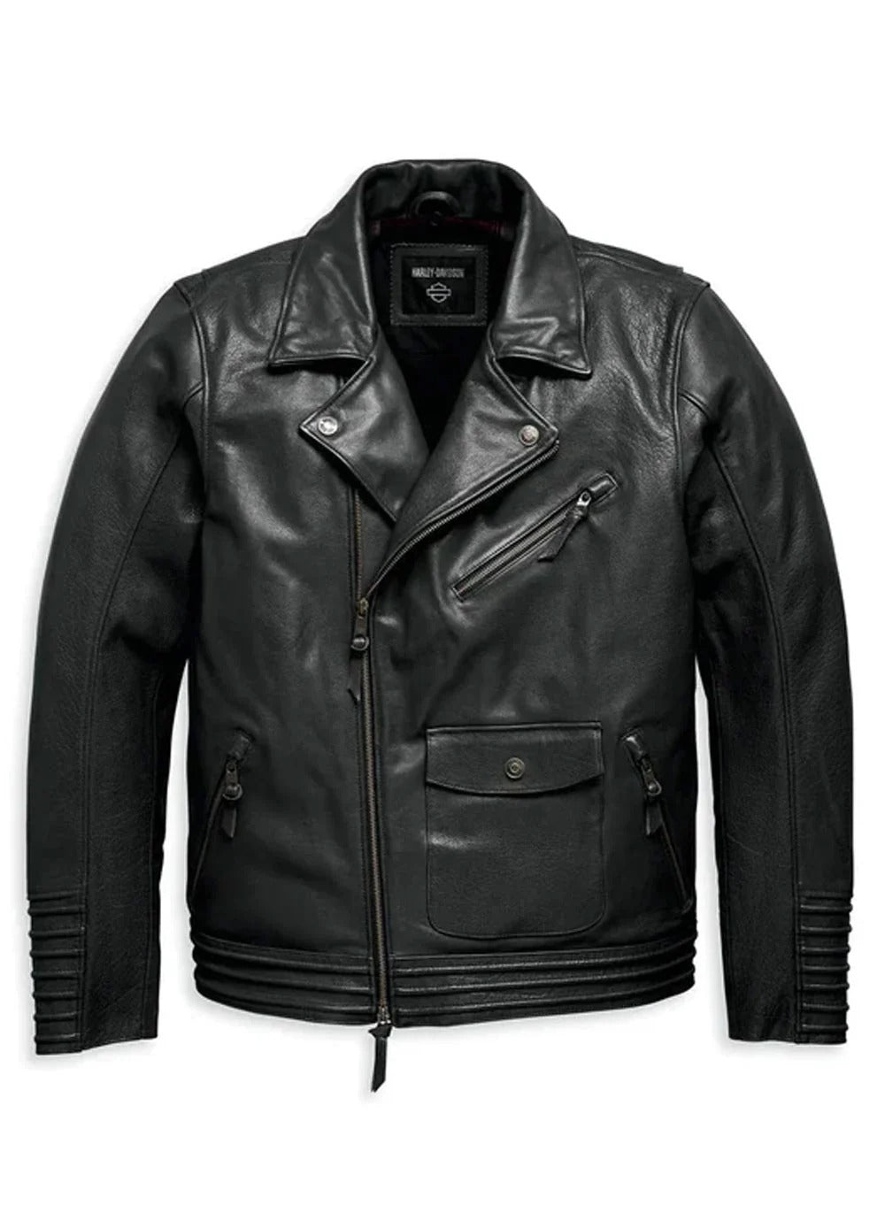 Men's Maverick Leather Biker Jacket - Black4
