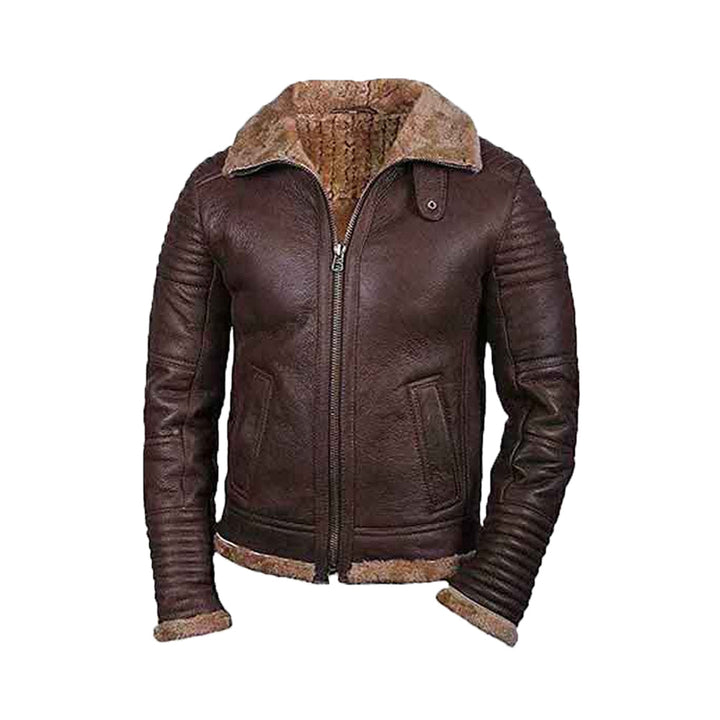 Men’s Sheepskin Shearling Brown Jacket