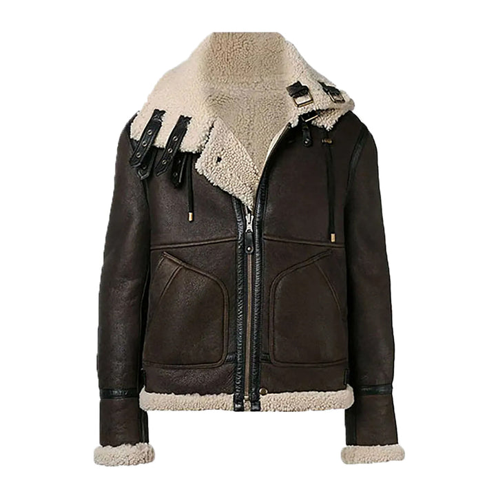 Men’s Vintage Brown B-6 Bomber Leather Jacket