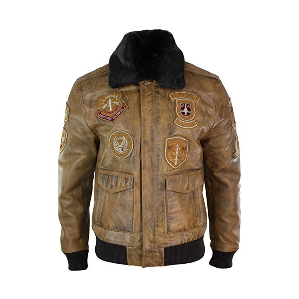 Mens Aviator Bomber Jacket