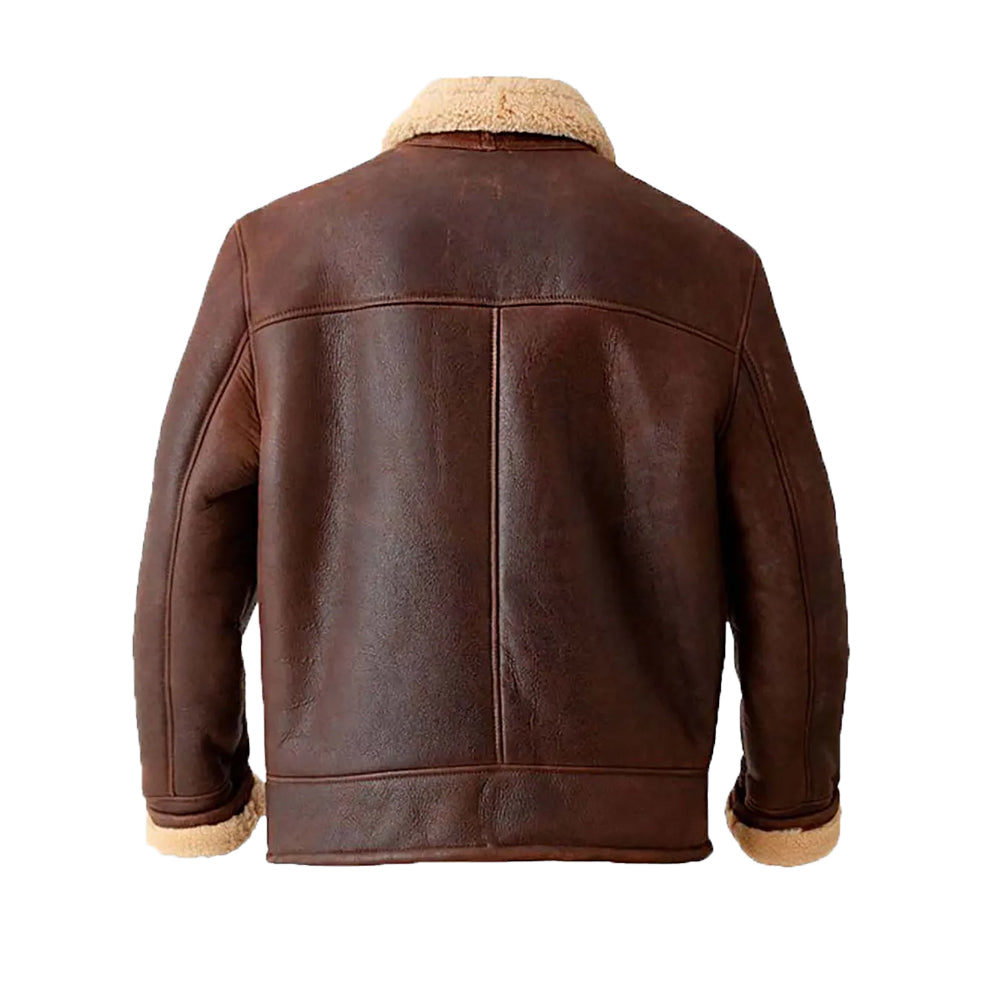 Andrews Men’s Brown Bomber Leather Jacket